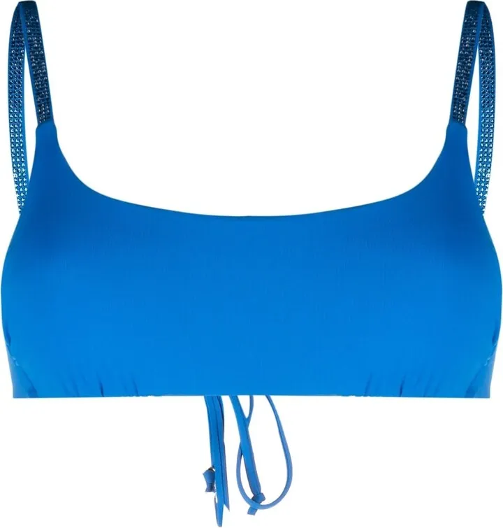 Rhinestone-Embellishment Bikini Top
