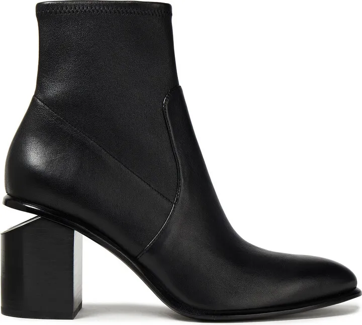 Anna stretch-leather ankle boots