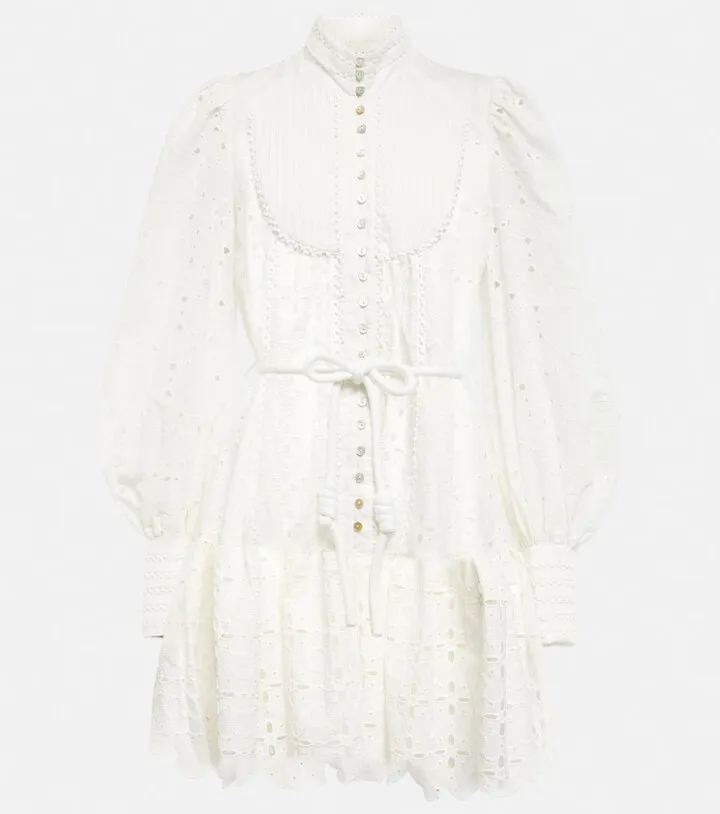 Eyelet cotton minidress