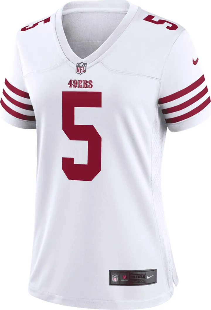 Nike Women's NFL San Francisco 49ers (Trey Lance) Game Football Jersey in White