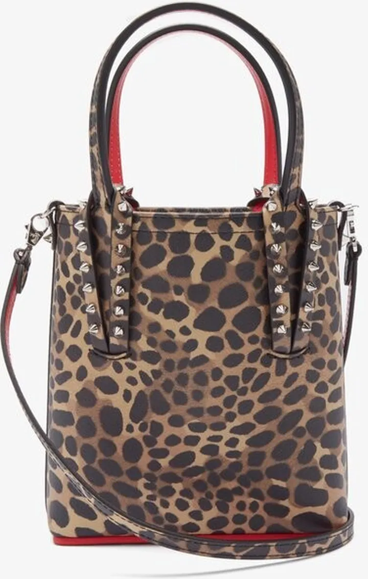 Cabata Mini Leopard-print Leather Tote Bag