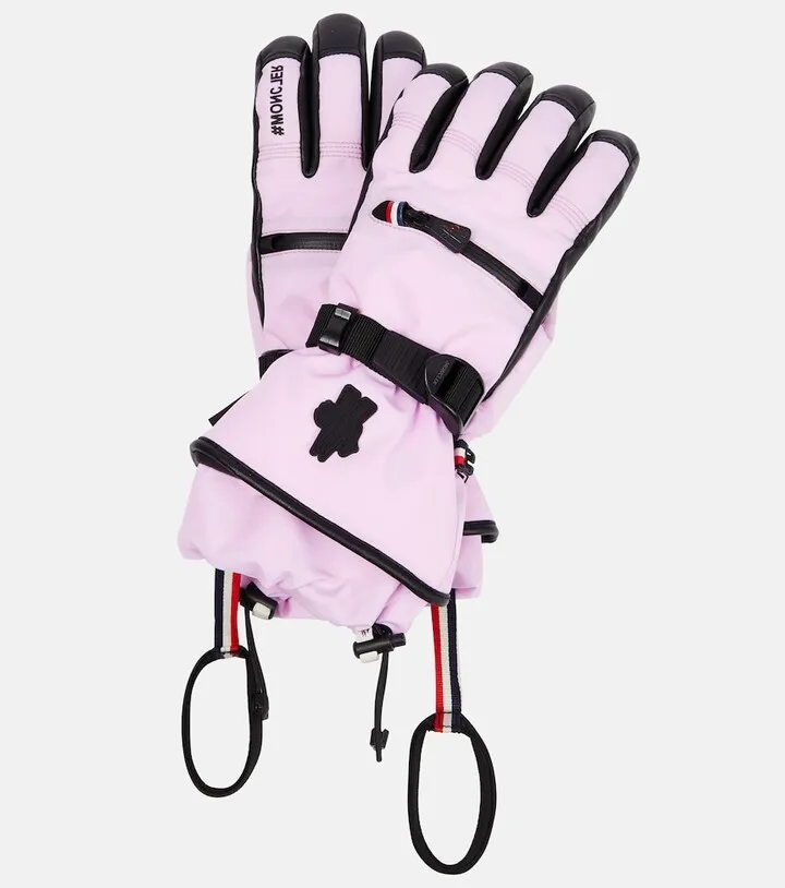 Leather-trimmed gloves
