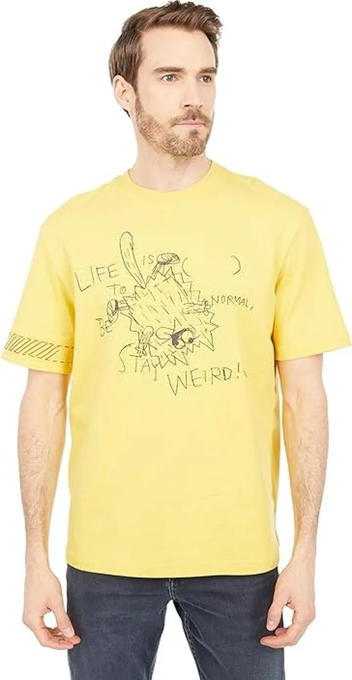 PUMA Puma X Michael Lau Too Short Graphic Tee (Super Lemon) Men's Clothing