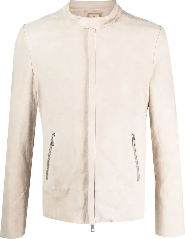 Zip-Up Leather Jacket