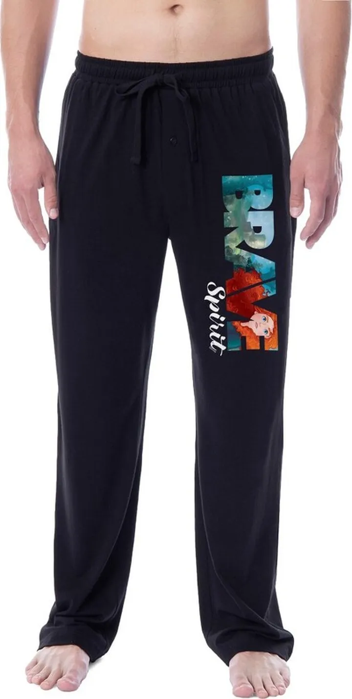 Disney Mens' Brave Movie Film Merida Spirit Title Sleep Pajama Pants (XXX-Large) Black