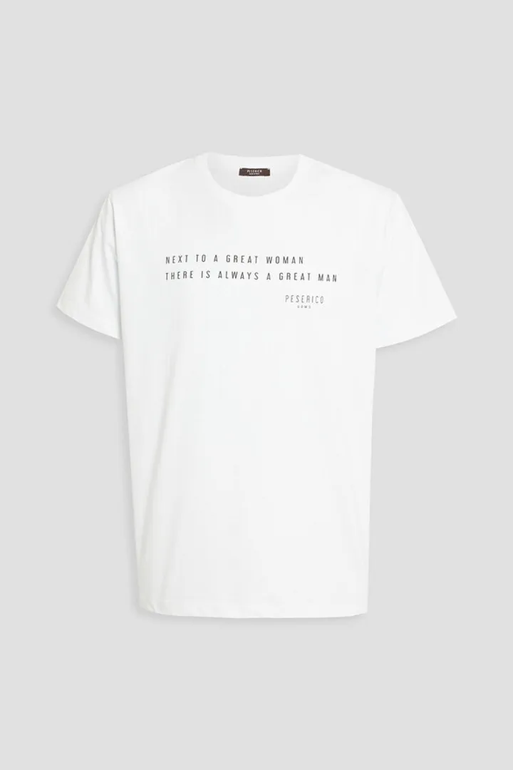 Printed cotton-jersey T-shirt