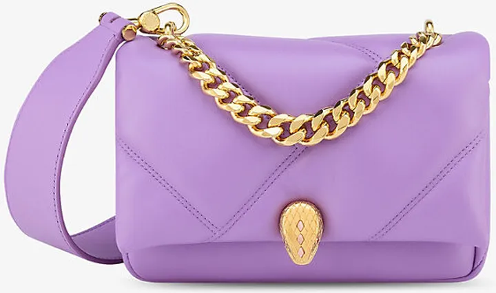 Womens Purple Serpenti Maxi Cabochon Small Leather Cross-body bag