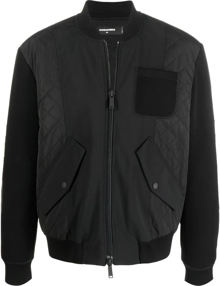 Hybrid Zip-Up Bomber Jacket