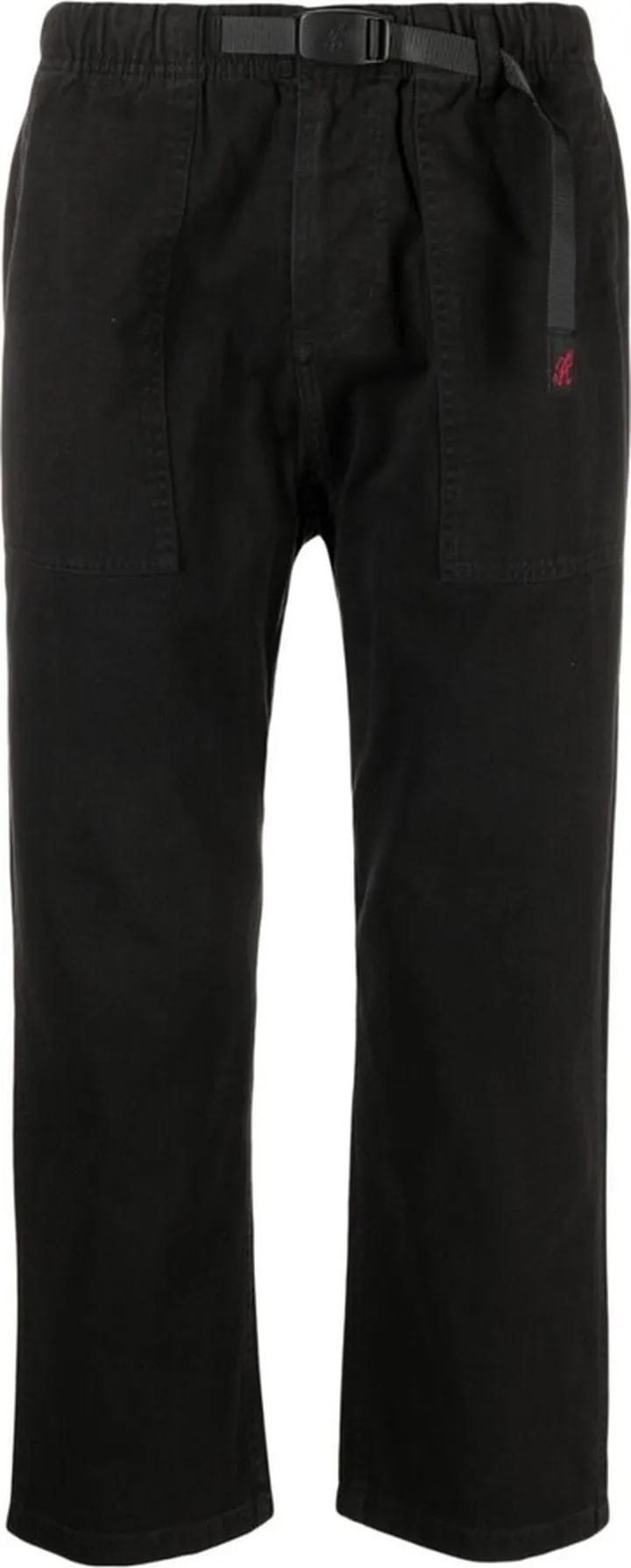 Buckle-Fastening Cotton Cropped Trousers