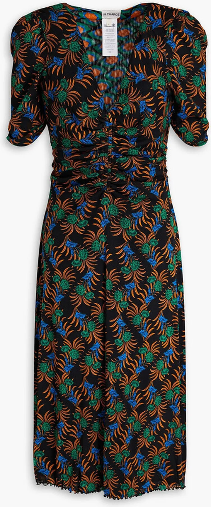 Koren reversible floral-print mesh dress