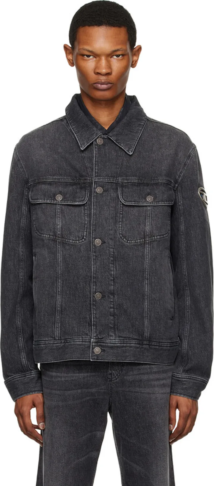 Diesel Black D-Barcy Denim Jacket