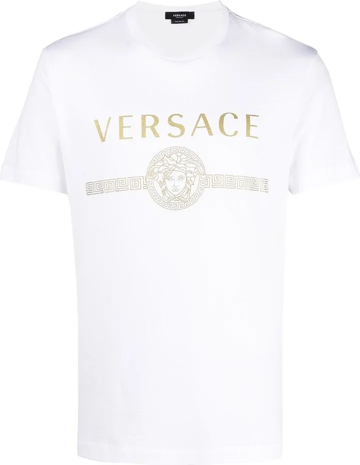 White Logo Print T-Shirt