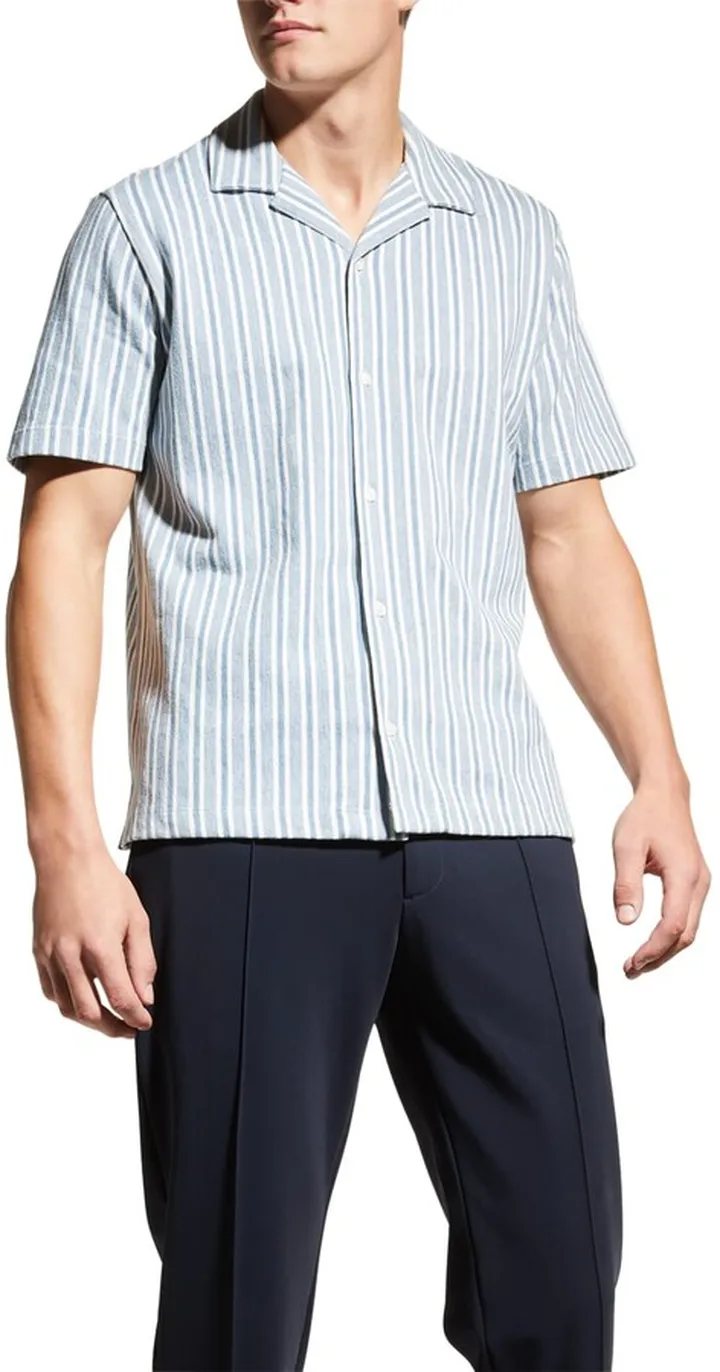 Men's Cabana Stripe Camp Shirt