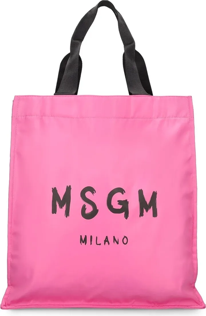 MSGM Brushed logo tech tote bag