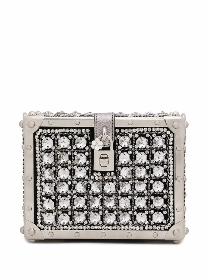 Dolce Box crystal-embellished shoulder bag