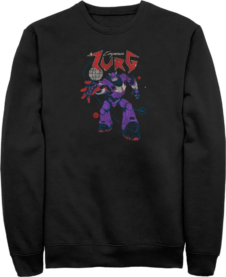 Men's Lightyear Emperor Zurg Distressed Sweatshirt - Black - 3X Large