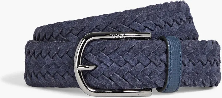 Braided suede belt