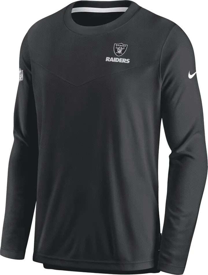 Nike Men's Dri-FIT Lockup (NFL Las Vegas Raiders) Long-Sleeve Top in Black