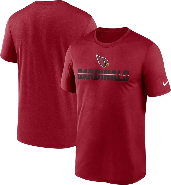 Men's Cardinal Arizona Cardinals Legend Microtype Performance T-shirt