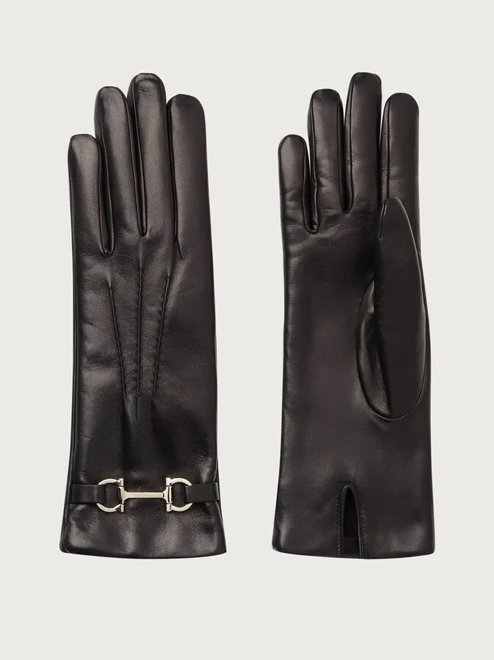 Ferragamo Women Leather gloves Black