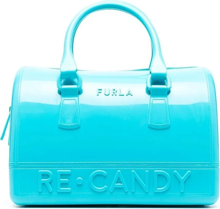 Candy logo top-handle tote