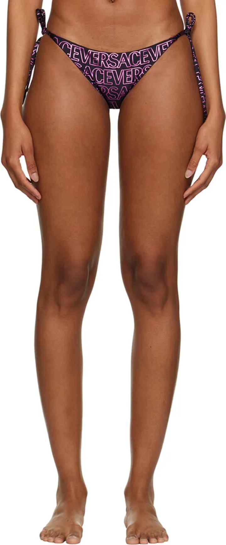 Versace Underwear Black Allover Bikini Bottom