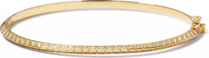 18k Yellow Gold Diamond Bangle Bracelet