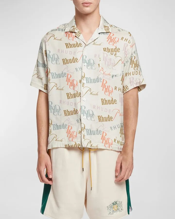 Men's Mash-Up Logo Camp Shirt