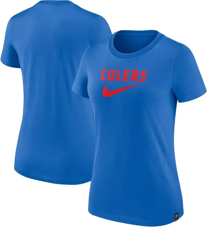Women's Nike Blue Barcelona Swoosh T-shirt