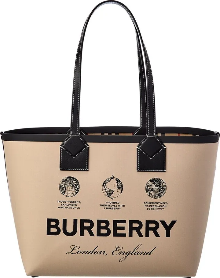 Burberry Heritage Small Canvas & Leather Tote