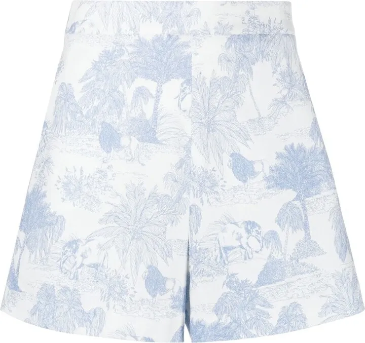 Alicia floral-print tailored shorts