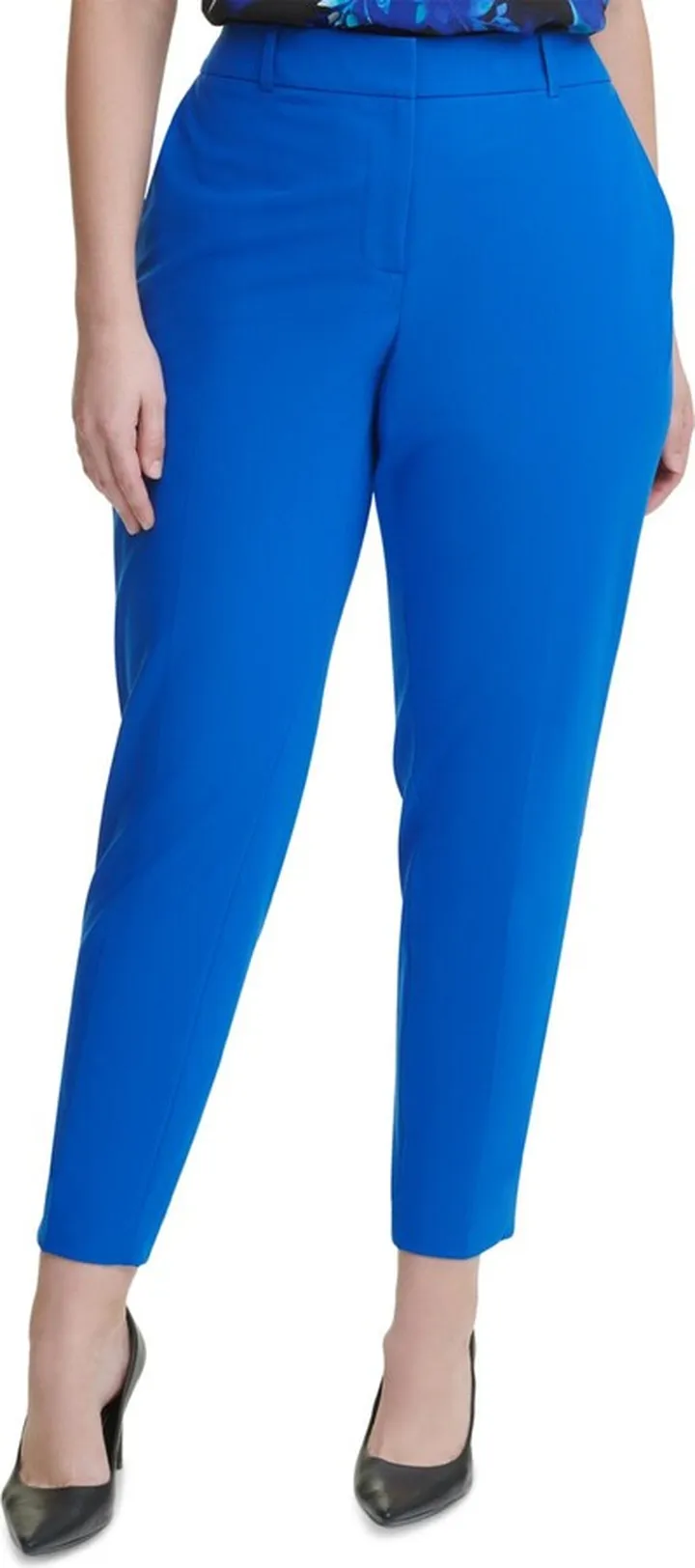 Plus Womens Slim Leg Office Dress Pants