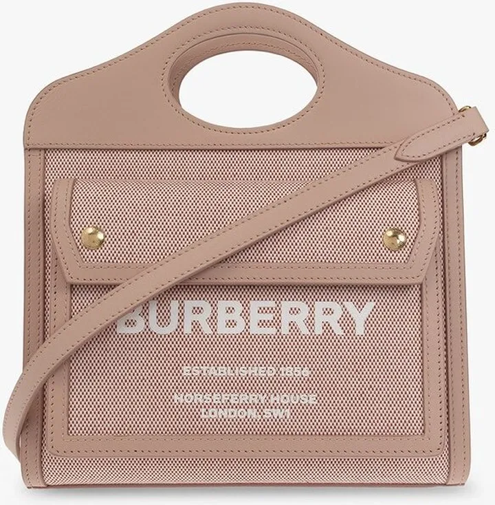 Burberry Logo Printed Pocket Bag