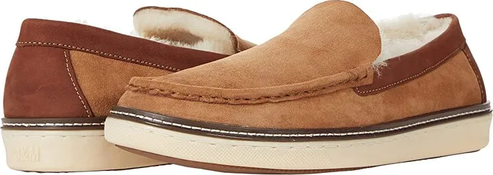 Johnston & Murphy McGuffey Shearling Slipper (Chestnut Shearling) Men's Shoes