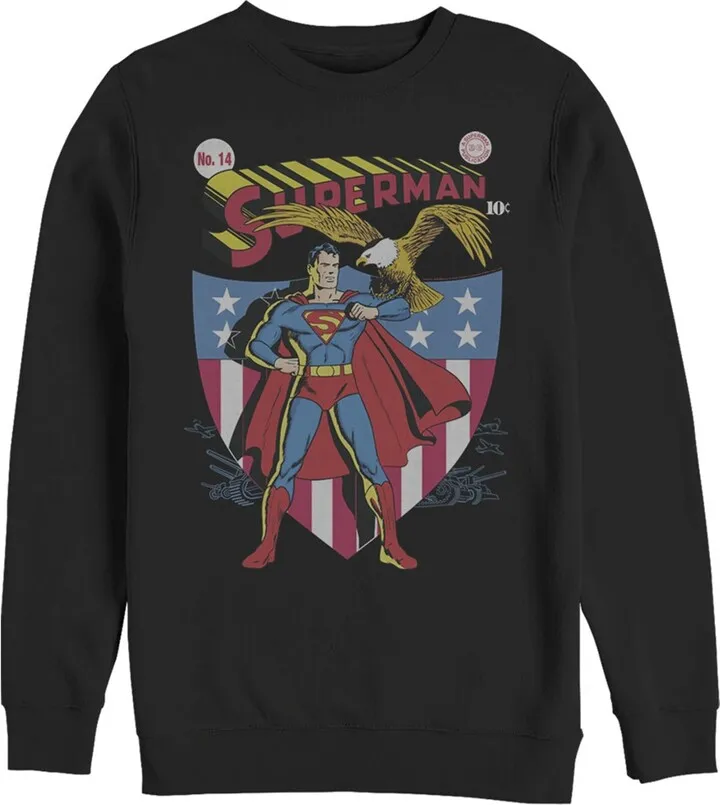 Men's Superman American Hero Sweatshirt - Black - Medium