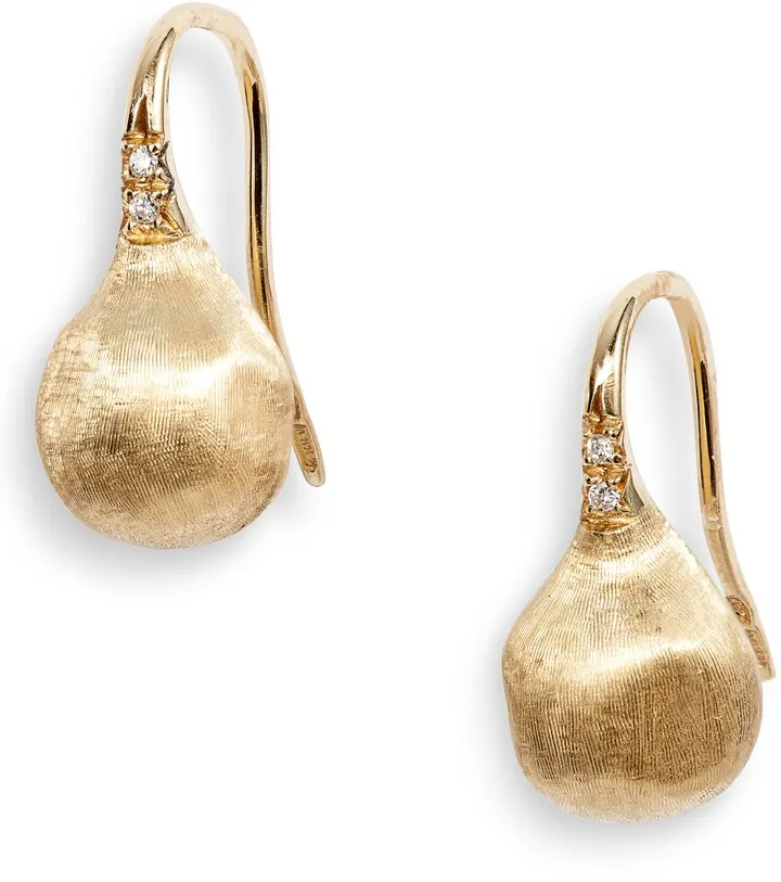 Africa Pavé Diamond Drop Earrings