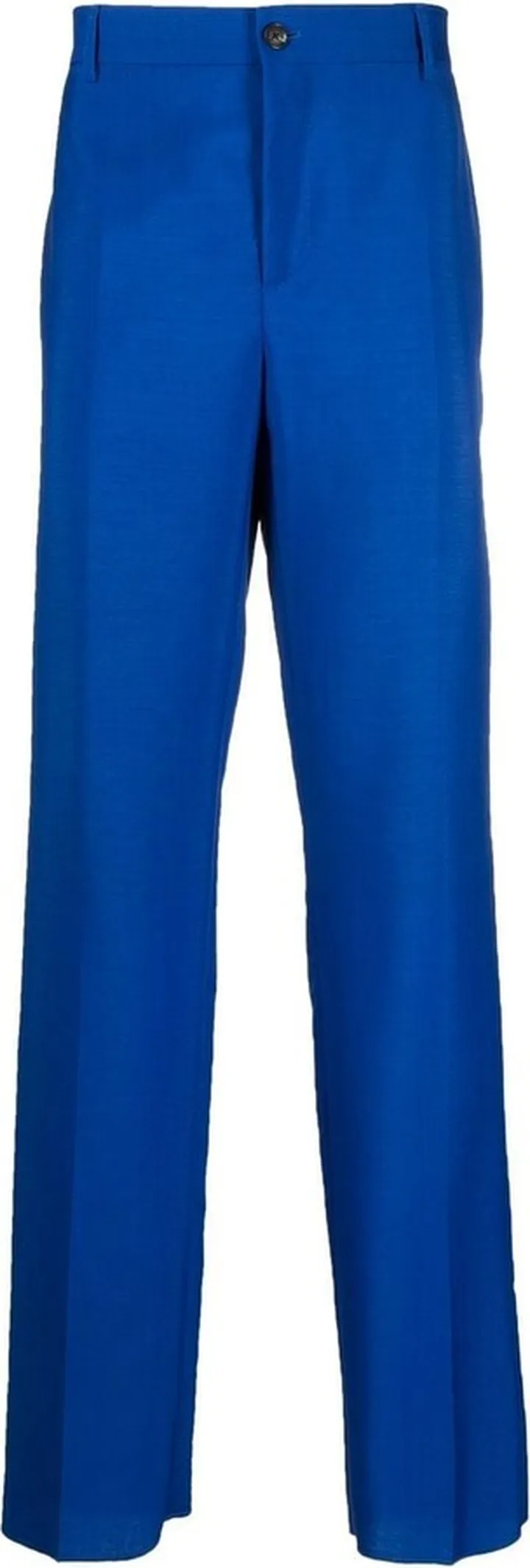 Straight-Leg High-Waisted Trousers