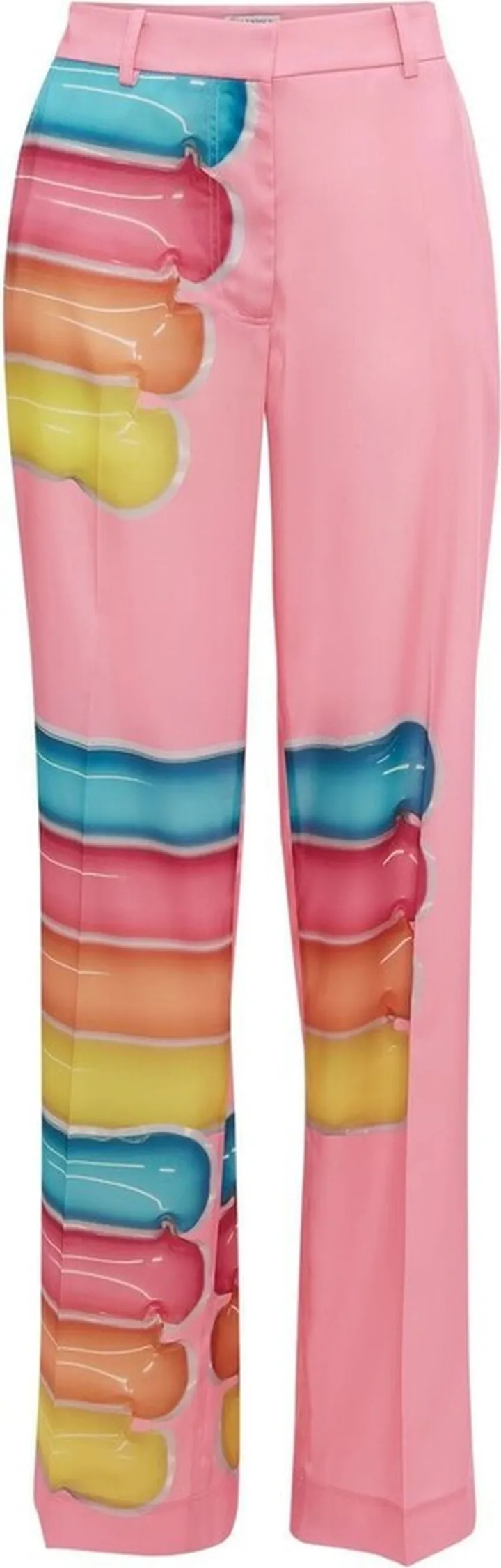 Graphic-Print Tailored Trousers
