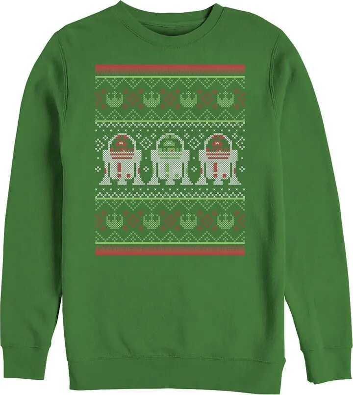 Men's Star Wars Ugly Christmas R2-D2 Sweatshirt - Kelly Green - Medium