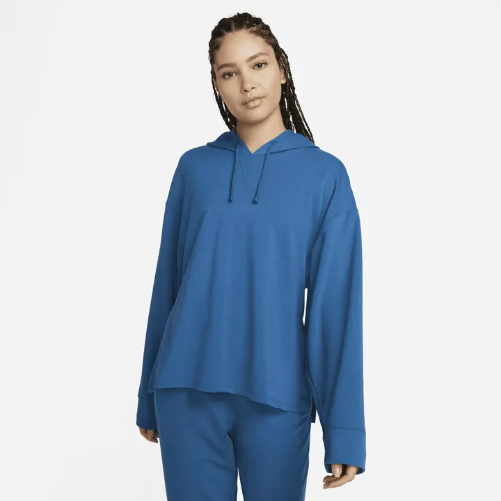 Women's Nike Yoga Dri-FIT Fleece Hoodie in Blue