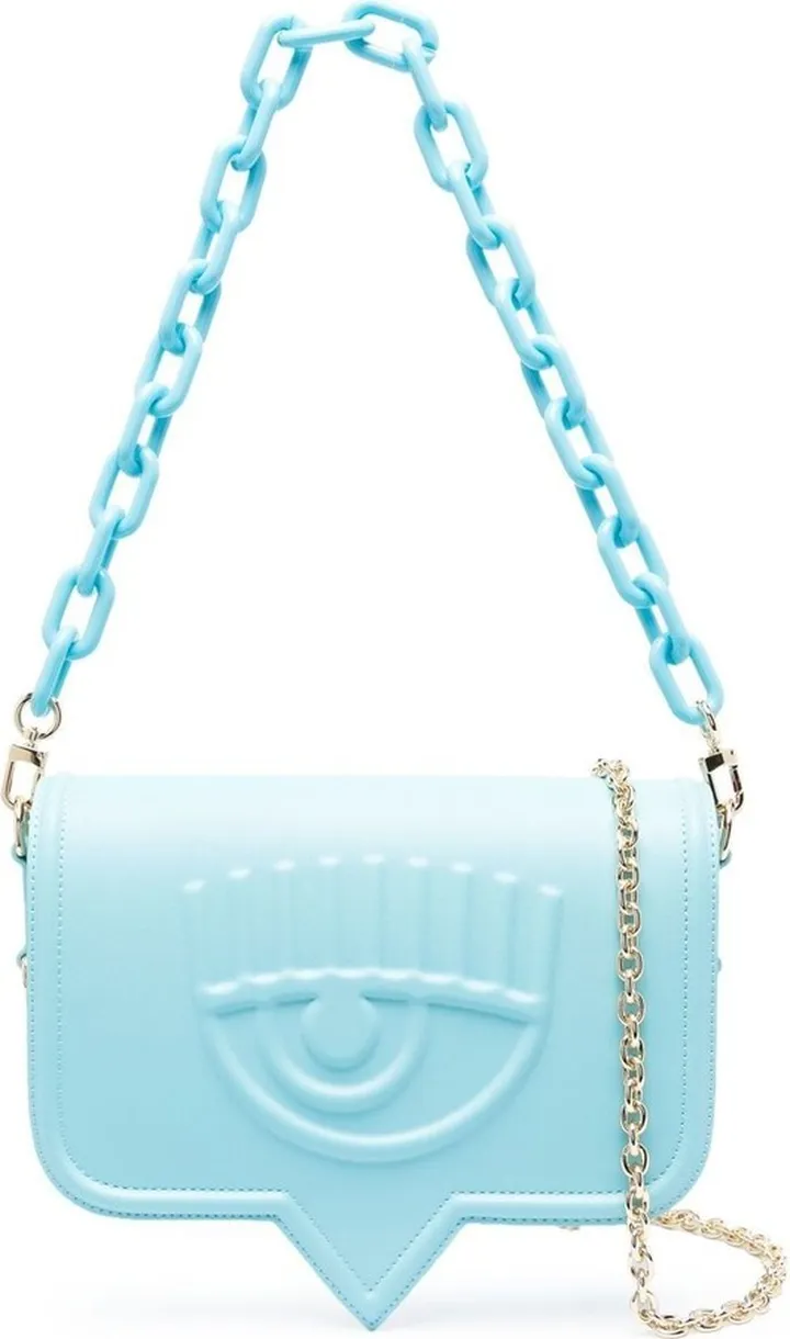 Eyelike faux-leather shoulder bag