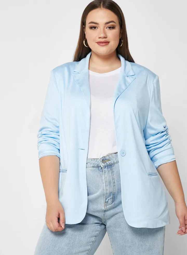 Pocket Detail Solid Blazer