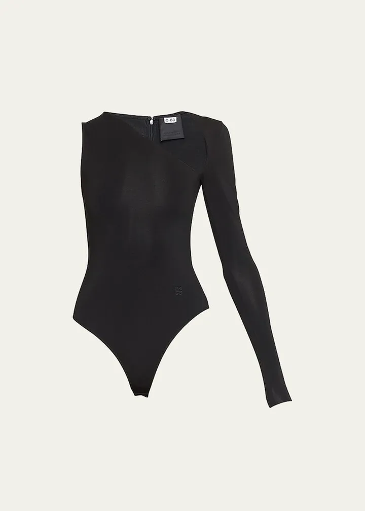One Shoulder Asymmetric Bodysuit
