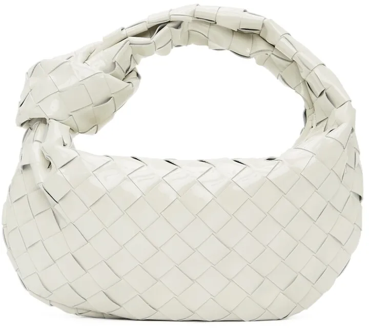 Bottega Veneta White Patent Mini Jodie Bag