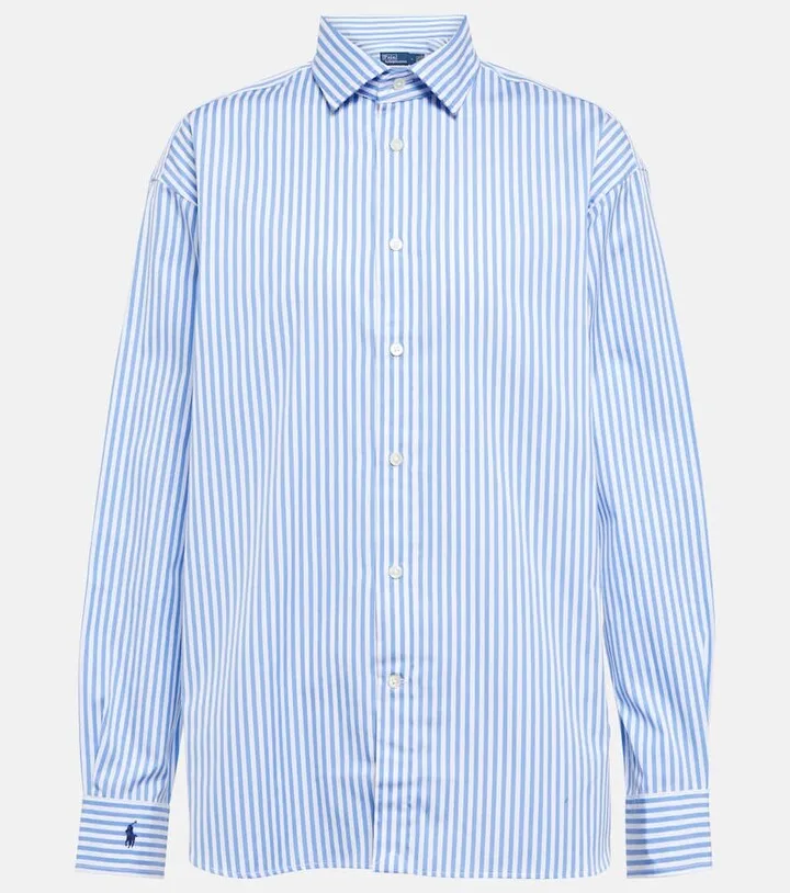 Striped cotton poplin shirt