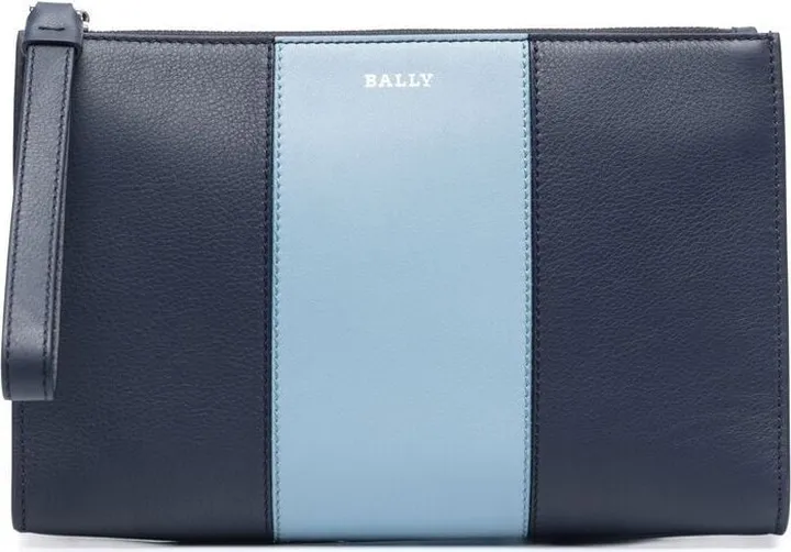 Panelled Leather Clutch Bag