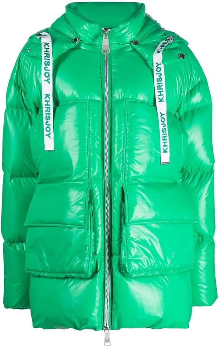 Iconic logo-print puffer coat