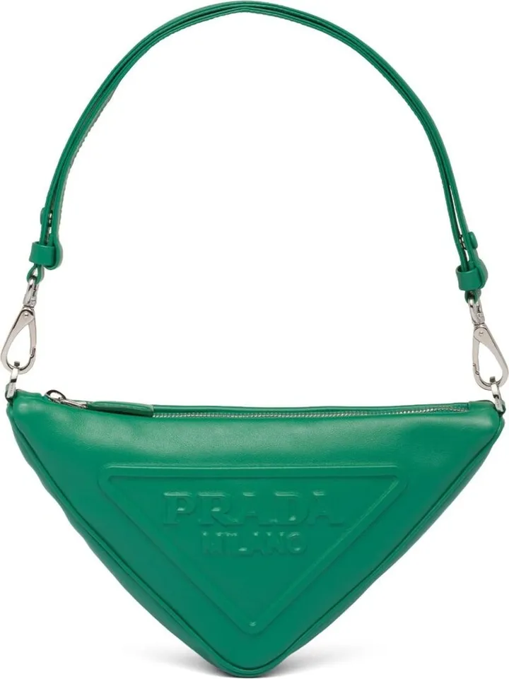 Triangle leather mini bag