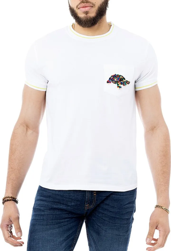 Embroidered Tipped Tee