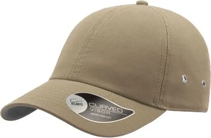 Atlantis Action 6 Panel Chino Baseball Cap (Pack of 2) - Khaki